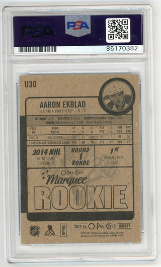 Aaron Ekblad Autographed 2014-15 O-Pee-Chee Marquee Rookie PSA 10