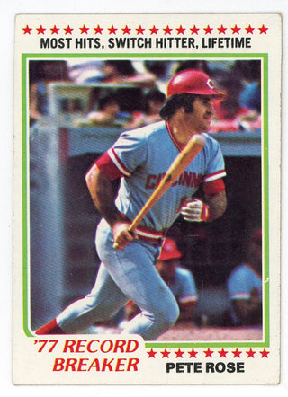 Pete Rose 1978 Topps '77 Record Breaker #5