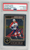 Aaron Ekblad Red Autographed 2014-15 O-Pee-Chee Platinum #158 PSA Authentic Auto