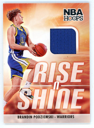 Brandin Podziemski 2023-24 Panini Hoops Rise n Shine Patch Relic #RS-POD