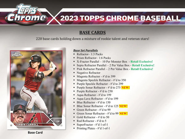 2023 Topps Chrome Baseball 8-Pack Blaster Box