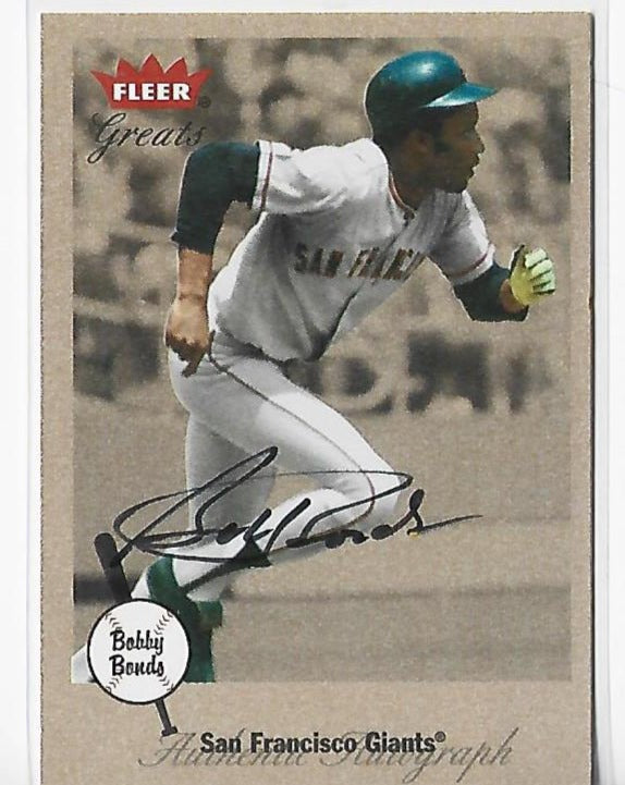 Bobby Bonds 2002 Fleer Greats Autograph Card