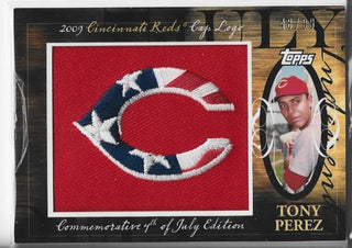 Tony Perez 2010 Topps #MHR-413 (48/99) Cap Logo Card