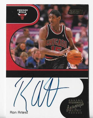 Ron Artest 2001 Topps #LS-RA Autograph Card