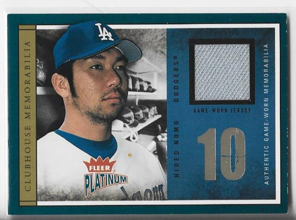 Hideo Nomo 2004 Fleer Clubhouse Memorabilia #CLU-HN Game-Worn Jersey Card