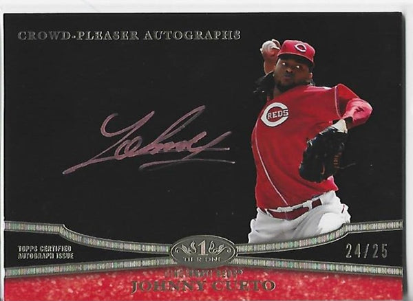 Johnny Cueto 2013 Topps Crowd-Pleaser Autographs #CPA-JC (24/25) Autograph Card