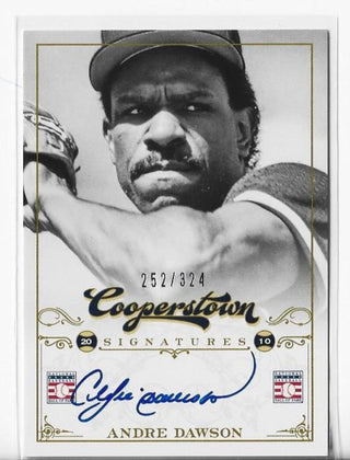 Andre Dawson Panini 2012 Cooperstown #HOF-AD (252/324) Autograph Card