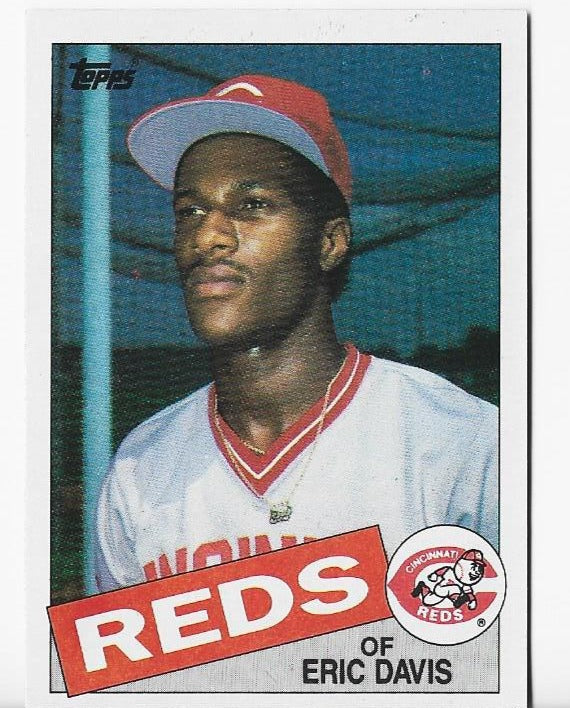 Eric Davis 1985 Topps #627 Unsigned Card