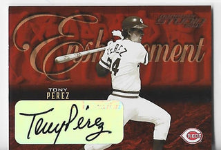 Tony Perez 2003 Donruss Studio Enshrinement #E-5 (05/50) Autograph Card