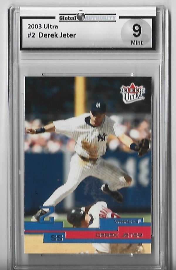 Derek Jeter 2003 Fleer Ultra #2 (Global Authority Grade 9 MINT) Card