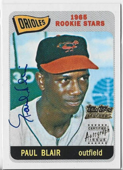 Paul Blair 2012 Topps Legends #473 Autograph Rookie Stars Card