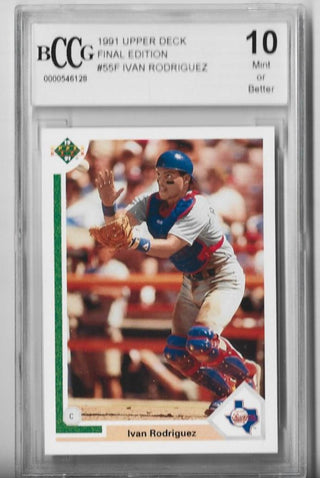 Ivan Rodriguez 1991 Upper Deck #55F (Beckett 10 Mint or Better) Card