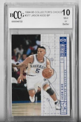 Jason Kidd 1994-95 Collector's Choice #377 (Beckett Grade 10 Mint Or Better) Card