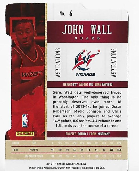 John Wall 2013-2014 Panini #6 (35/98) Elite Card