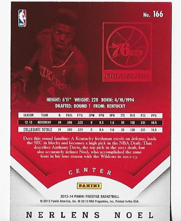 Nerlens Noel 2013-2014 Panini Prestige #166 Rookie Card