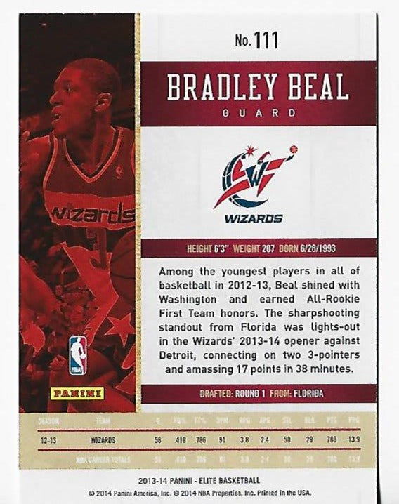 Bradley Beal 2013-2014 Panini #111 Elite Card