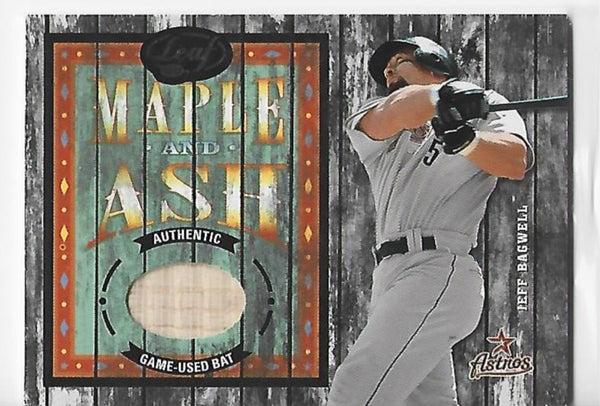 Jeff Bagwell 2003 Leaf #4 (218/400) Game-Used Bat Card