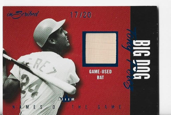 Tony Perez 2004 Fleer #NGJ-TP (17/20) Game-Used Bat Card