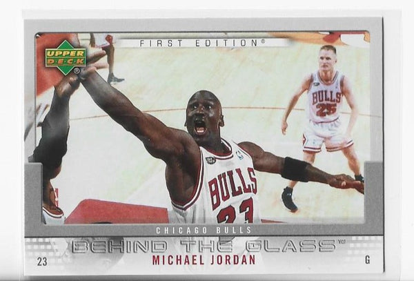 Michael Jordan 2007-2008 Upper Deck First Edition Behind The Glass #BG-MJ Card