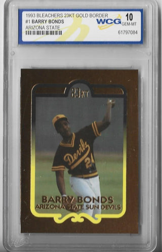 Barry Bonds 1993 Bleachers 23KT Gold Border #1 (WCG Grade 10 GEM-MT) Card