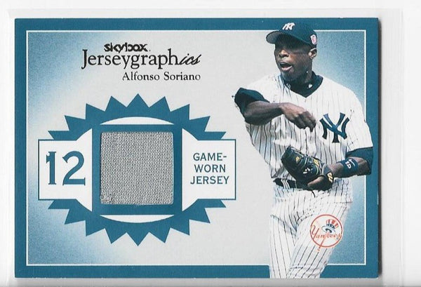 Alfonso Soriano 2004 Fleer/ Skybox International #JA-S (188/250) Game Worn Jersey Card