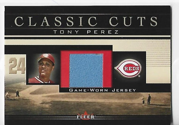 Tony Perez 2002 Fleer Classic Cuts #TP-B Game-Used Bat Card