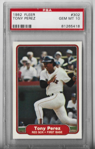 Tony Perez 1982 Fleer #382 (PSA Grade GEM MT 10) Card