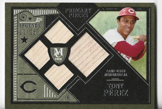 Tony Perez 2016 Topps Primary Pieces Game-Used Memorabilia Card #21/25