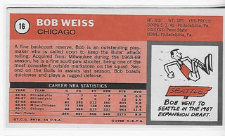 Bob Weiss 1970-1971 Topps #16 Near Mint Card