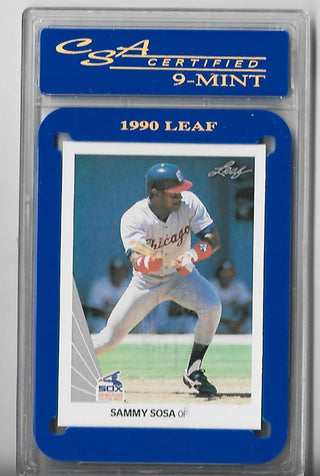 Sammy Sosa 1990 Leaf #220 (CSA Certified 9-Mint) Card