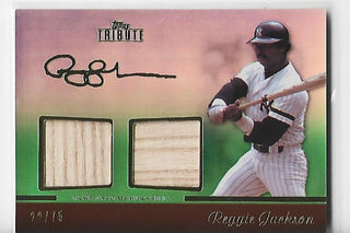 Reggie Jackson 2011 Topps Tribute #TDR-RJ (20/75) Game-Used Memorabilia Card