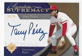 Tony Perez 2005 Upper Deck #SS-TP (56/99) Autograph Hof Card