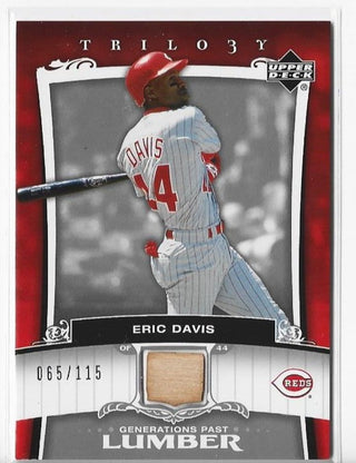 Eric Davis 2005 Upper Deck Trilogy #PA-ED (65/115) Generations Past Lumber Card