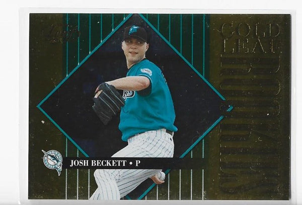 Josh Beckett 2002 Donruss #GL-1 Gold Leaf Rookie Card