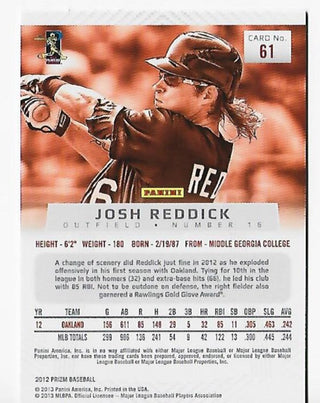 Josh Reddick 2012 Panini Prizm #61 Card