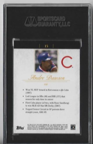 Andre Dawson 2012 Topps Tribute #15 01/60 (SGC Grade Mint 9) Card