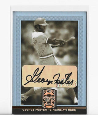 George Foster 2005 Donruss Greats Autograph Card