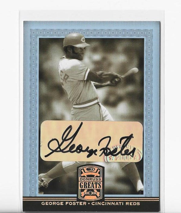 George Foster 2005 Donruss Greats Autograph Card