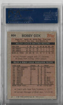 Bobby Cox 1983 Topps #606 Autograph (PSA/DNA Certified) Card