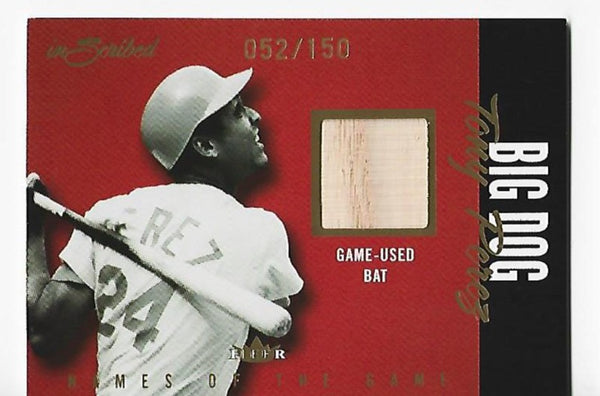 Tony Perez 2004 Fleer Game-Used Big Dog Bat Card #052/150