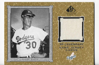 Maury Wills 2001 Upper Deck SP #J-MW Legendary Game Jersey Card