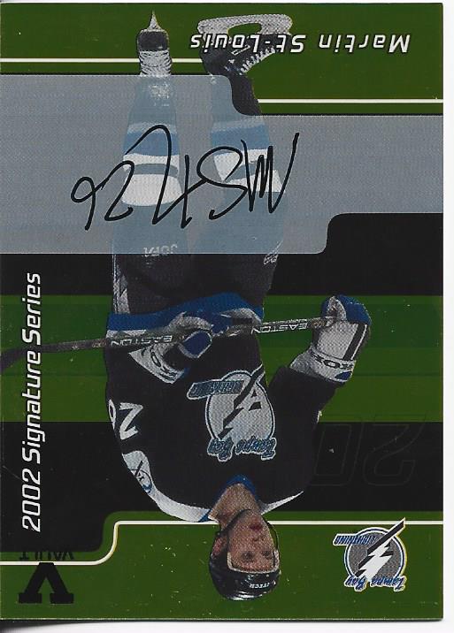 Martin St Louis 2002 In The Game Autographed Card #49