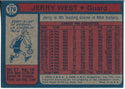 Jerry West 1975-76 Topps Card #176