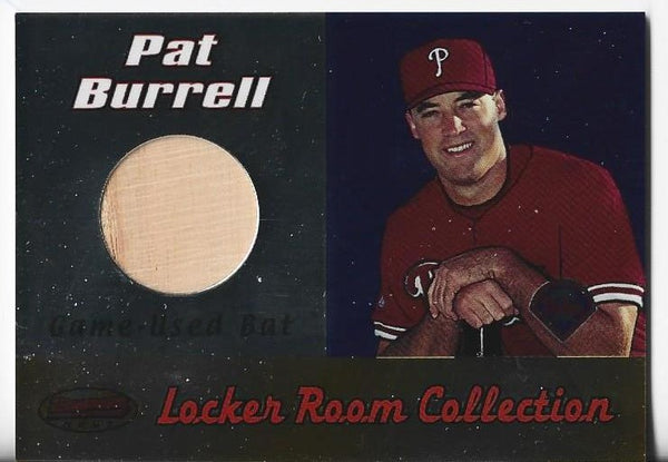 Pat Burrell 2000 Bowmans Best Locker Room Collection #LRCL-PB Game-Used Bat Card