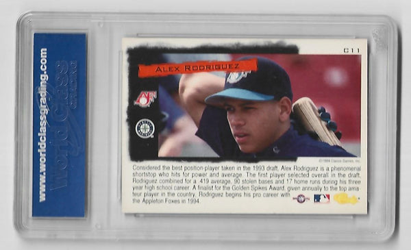 Alex Rodriguez 1994 Classic #C-11 Cream Of The Crop (WCG Grade 10 GEM-MT) Card