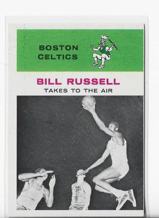 Bill Russell 1961 Fleer Basketball #62 In Action Card