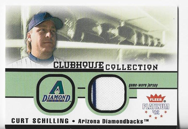 Curt Schilling 2002 Fleer Platinum Clubhouse Collection Game-Worn Jersey Card