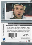 Martin St Louis 2002 In The Game Autographed Card #49