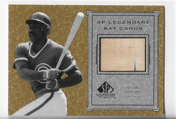 Andre Dawson 2001 Upper Deck SP #B-AD Game-Used Bat Card