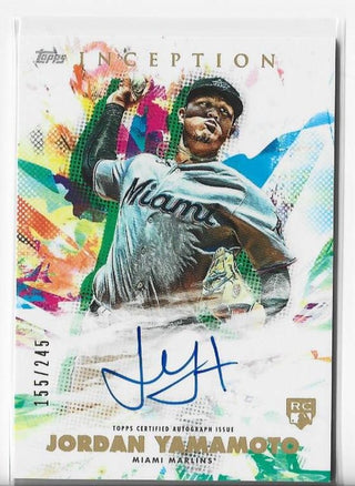 Jordan Yamamoto 2020 Topps Rookies & Emerging Stars #RESA-JY (155/245) Autograph Card